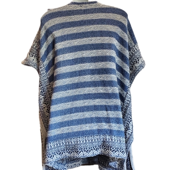 CHAPS open front sweater poncho L - Picture 4 of 10